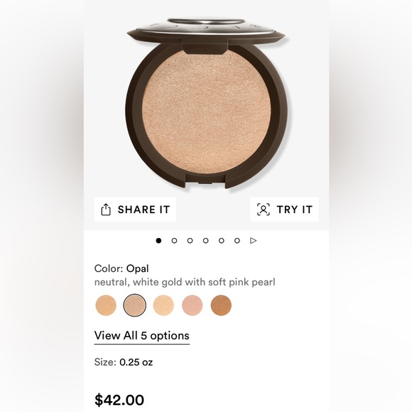 Smashbox Becca Shimmering Skin Perfector Pressed Highlighter - OPAL - Picture 9 of 9